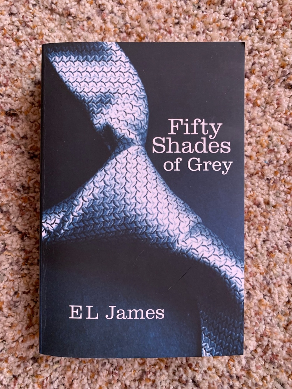 Fifty Shades of Grey Tie Book Cover Print - Gray